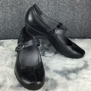 Abeo Black Leather Mary Jane bio System Comfort Shoes Size 10 M